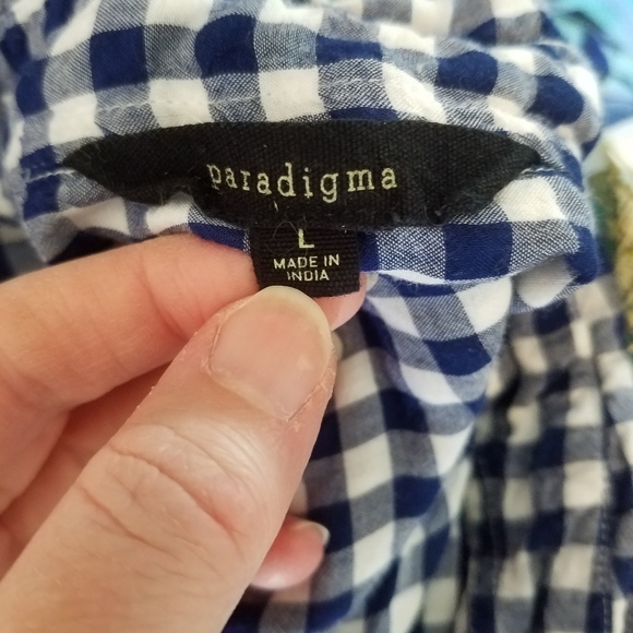 Paradigma blue gingham shirt - Picture 6 of 7